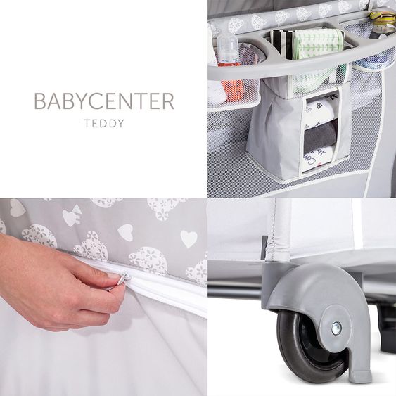 Hauck Reisebett-Set Babycenter - Teddy Grey