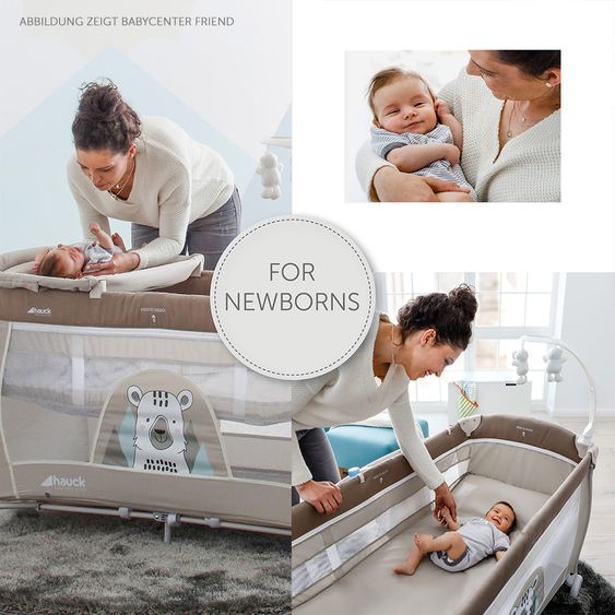Hauck Reisebett-Set Babycenter - Teddy Grey