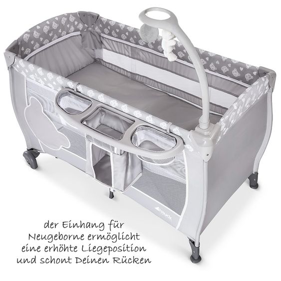 Hauck Reisebett-Set Babycenter - Teddy Grey