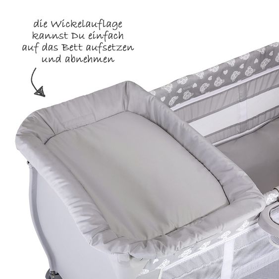 Hauck Reisebett-Set Babycenter - Teddy Grey