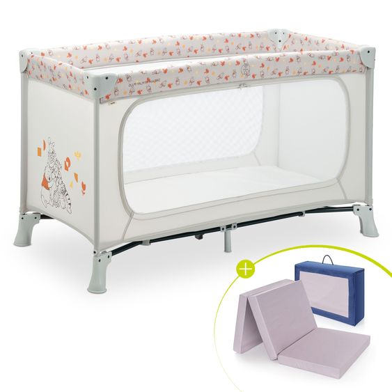 Hauck Reisebett Set Dream N Play Plus inkl. Alvi Reisebett-Matratze - Disney Pooh Friends - Beige