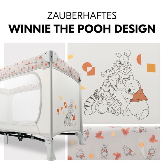 Hauck Reisebett Set Dream N Play Plus inkl. Alvi Reisebett-Matratze - Disney Pooh Friends - Beige