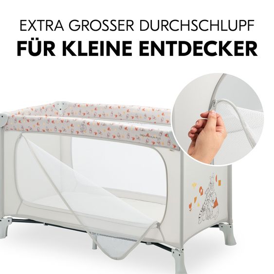 Hauck Reisebett Set Dream N Play Plus inkl. Alvi Reisebett-Matratze - Disney Pooh Friends - Beige