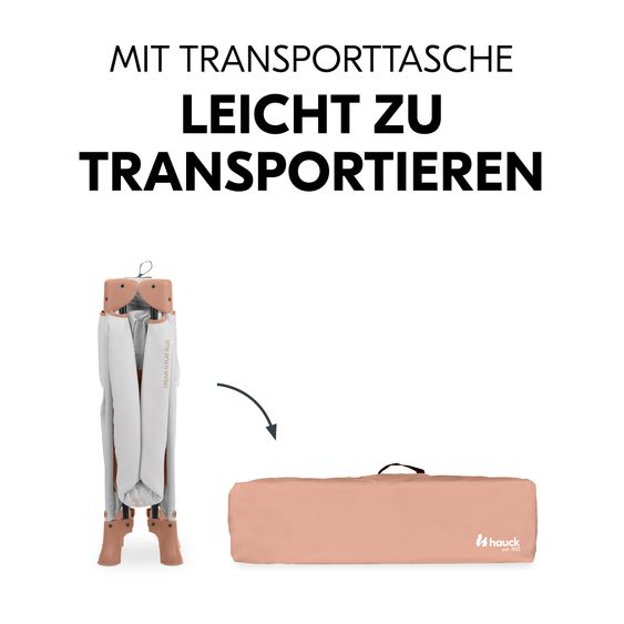 Hauck Reisebett Set Dream N Play Plus inkl. Komfort Matratze & Insektenschutz - Dusty Cork