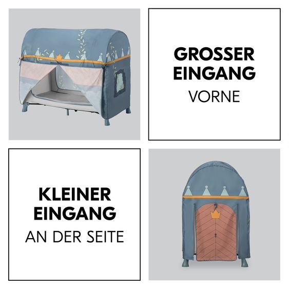 Hauck Reisebett Set Play N Relax Center inkl. Komfort Matratze & Spielzelt - Palace - Dark Green