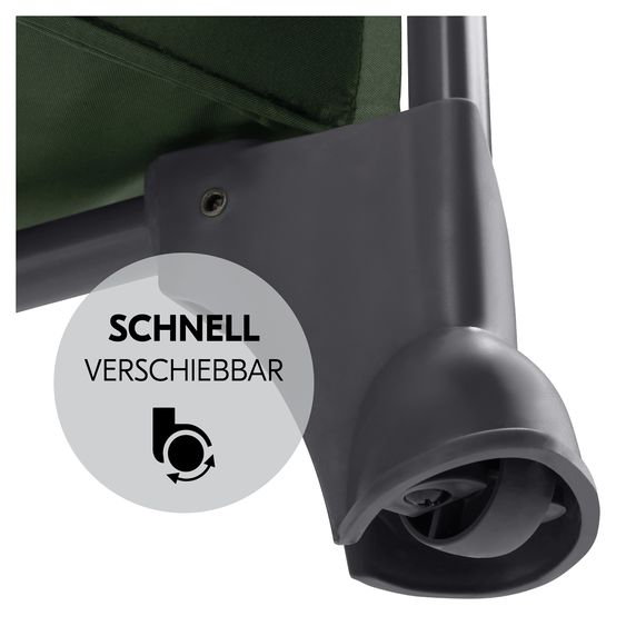 Hauck Reisebett Set Play N Relax Center inkl. Komfort Matratze & Spielzelt - Palace - Dark Green