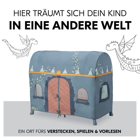 Hauck Reisebett Set Sleep N Easyfold inkl. Komfort Matratze & Spielzelt - Palace - Dark Grey