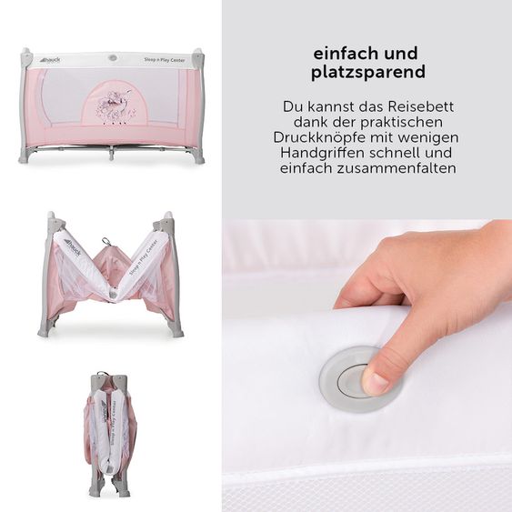 Hauck Reisebett-Set Sleep'n Play Center 3 (inkl. Wickelauflage, Höhe verstellbar) - Sweety