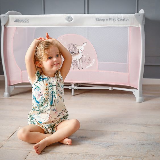 Hauck Reisebett-Set Sleep'n Play Center 3 (inkl. Wickelauflage, Höhe verstellbar) - Sweety