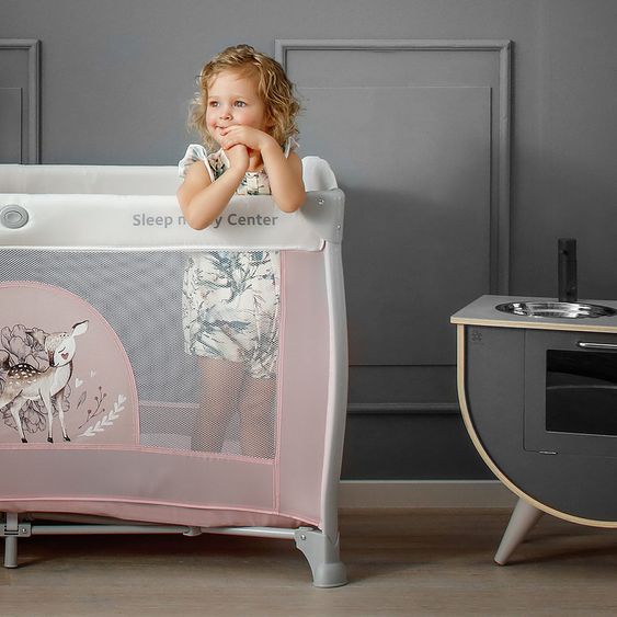 Hauck Reisebett-Set Sleep'n Play Center 3 (inkl. Wickelauflage, Höhe verstellbar) - Sweety