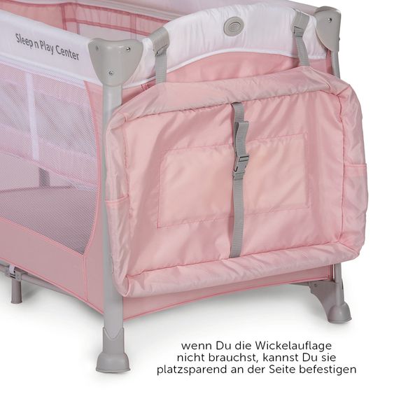 Hauck Reisebett-Set Sleep'n Play Center 3 (inkl. Wickelauflage, Höhe verstellbar) - Sweety