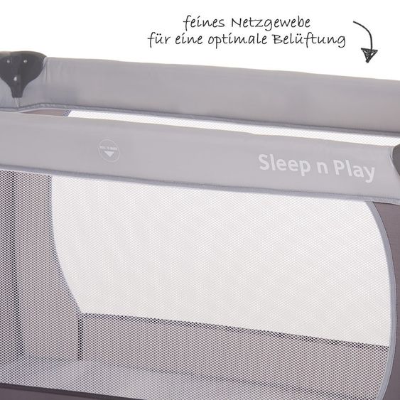 Hauck Reisebett-Set Sleep'n Play Center - 60 x 120 - Stone