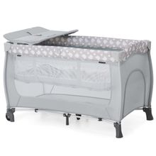 Lettino da viaggio Sleep'n Play Center con fasciatoio, regolabile in altezza, ruote e ingresso laterale - Teddy Grey