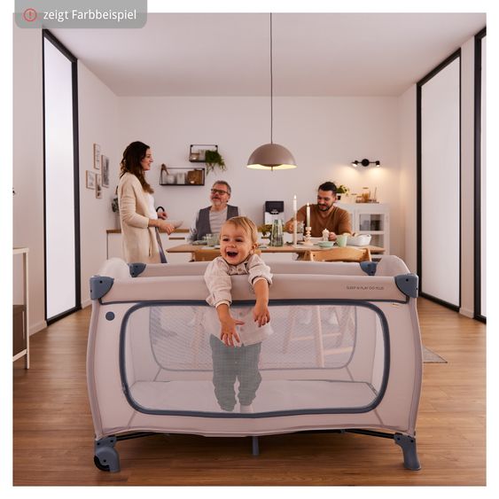 Hauck Reisebett Sleep N Play Go Plus inkl. Komfort Matratze & Insektenschutz - Dusty Cork