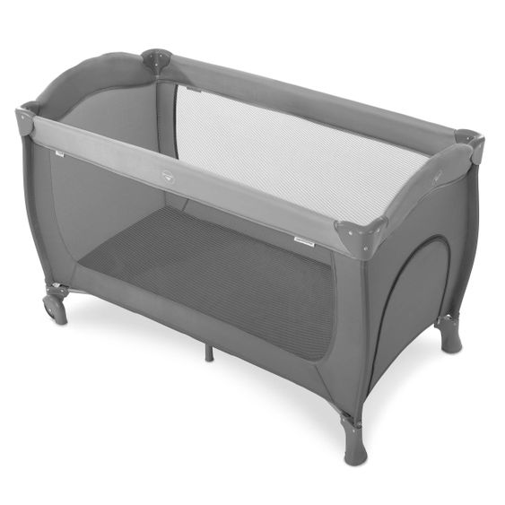 Hauck Reisebett Sleep'n Play Go Plus (mit Rollen und seitlichem Einstieg) - Grey