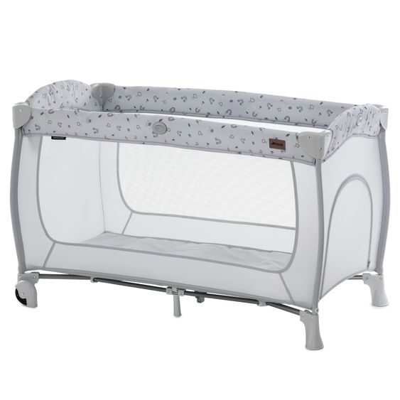 Hauck Reisebett Sleep'n Play Go Plus (mit Rollen und seitlichem Einstieg) - Rainbow