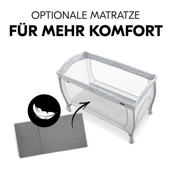 Hauck Reisebett Sleep'n Play Go Plus (mit Rollen und seitlichem Einstieg) - Rainbow