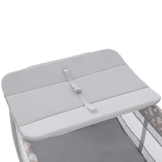 Hauck Reisebett Sparset Sleep 'n Play Center inkl. Komfort Matratze & Spannbettlaken - Teddy - Grey