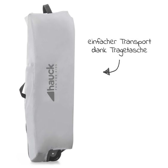 Hauck Reisebett Sparset Sleep 'n Play Center inkl. Komfort Matratze & Spannbettlaken - Teddy - Grey