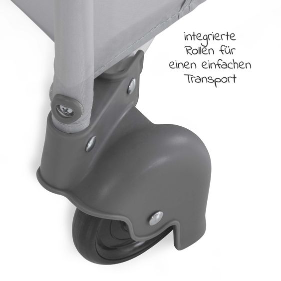 Hauck Reisebett Sparset Sleep 'n Play Center inkl. Komfort Matratze & Spannbettlaken - Teddy - Grey