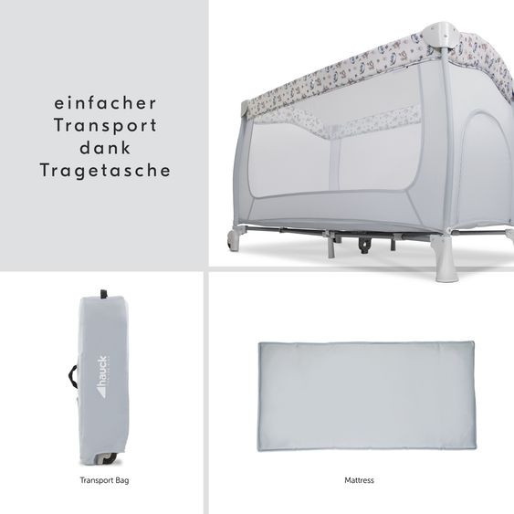 Hauck Reisebett Sparset - Sleep N Play Go Plus inkl. Alvi Reisebett-Matratze + Insektenschutz - Disney - Pooh Exploring