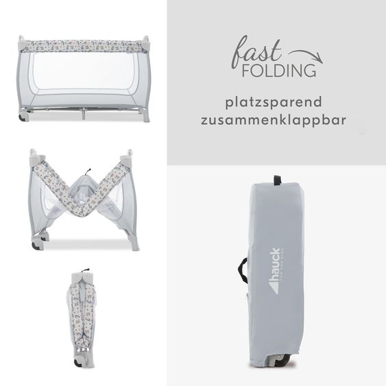 Hauck Reisebett Sparset - Sleep N Play Go Plus inkl. Alvi Reisebett-Matratze + Insektenschutz - Disney - Pooh Exploring