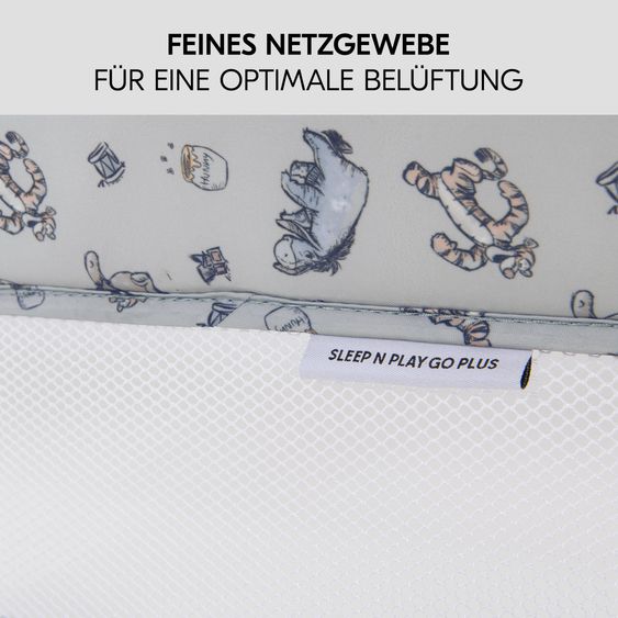 Hauck Reisebett Sparset - Sleep N Play Go Plus inkl. Alvi Reisebett-Matratze + Insektenschutz - Disney - Pooh Exploring
