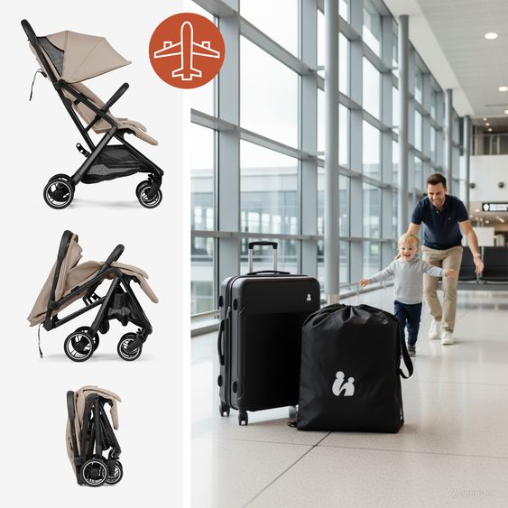 Hauck Poussette Canne & Poussette Sport Fly N Care - Mocha