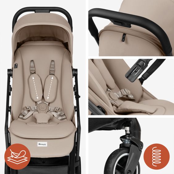 Hauck Poussette Canne & Poussette Sport Fly N Care - Mocha