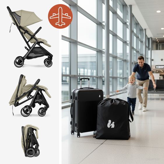 Hauck Poussette Canne & Poussette Sport Fly N Care - Sauge Verte