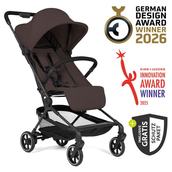 Hauck Reisebuggy & Sportwagen Lite N Care - inkl. GRATIS Schutzpaket - Choco