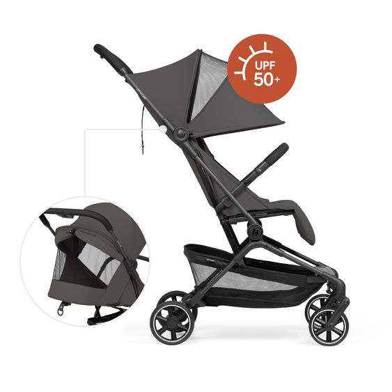 Hauck Reisebuggy & Sportwagen Lite N Care - inkl. GRATIS Schutzpaket - Dark Anthracite
