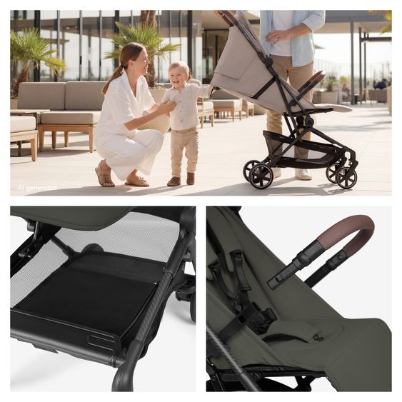 Hauck Reisebuggy & Sportwagen Lite N Care - inkl. GRATIS Schutzpaket - Olive