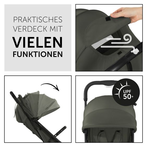 Hauck Travel buggy & stroller Travel N Care incl. buggy steering wheel - Dark Olive