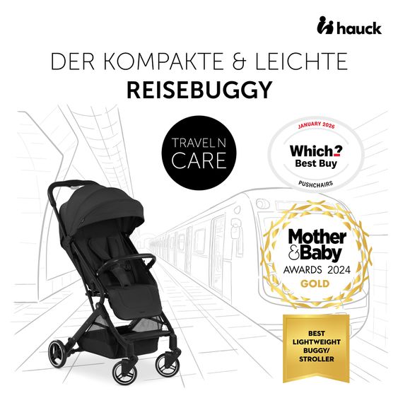 Hauck Travel buggy & stroller Travel N Care incl. Changing Backpack Deuter Pack N Walk - Black