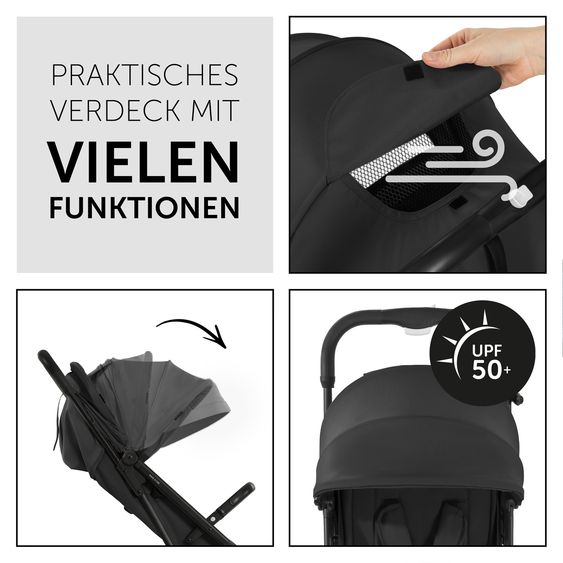 Hauck Travel buggy & stroller Travel N Care incl. Changing Backpack Deuter Pack N Walk - Black