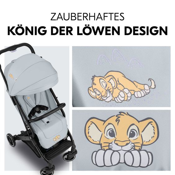 Hauck Reisebuggy & Sportwagen Travel N Care mit Liegefunktion inkl. Komfort Sitzauflage - Disney Simba