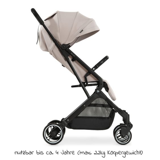 Hauck Reisebuggy & Sportwagen Travel N Care mit Liegefunktion, nur 6,8 kg (bis 22 kg belastbar) - Beige