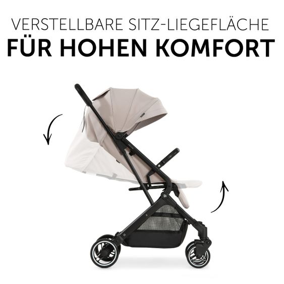 Hauck Reisebuggy & Sportwagen Travel N Care mit Liegefunktion, nur 6,8 kg (bis 22 kg belastbar) - Beige