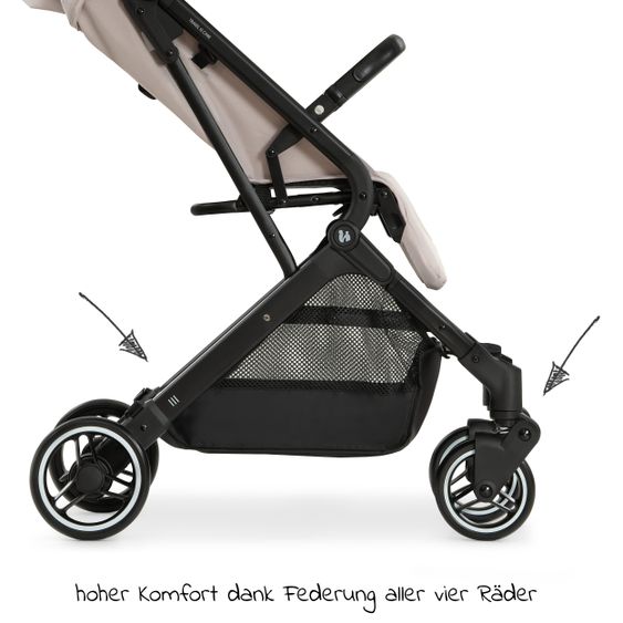 Hauck Reisebuggy & Sportwagen Travel N Care mit Liegefunktion, nur 6,8 kg (bis 22 kg belastbar) - Beige