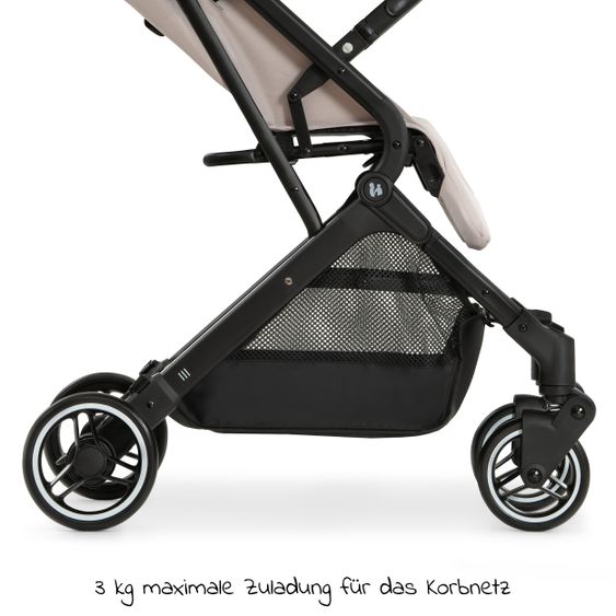 Hauck Reisebuggy & Sportwagen Travel N Care mit Liegefunktion, nur 6,8 kg (bis 22 kg belastbar) - Beige