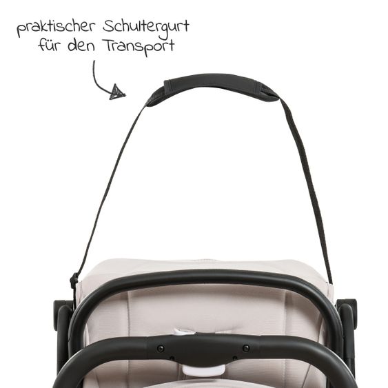 Hauck Reisebuggy & Sportwagen Travel N Care mit Liegefunktion, nur 6,8 kg (bis 22 kg belastbar) - Beige