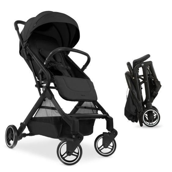 Hauck Reisebuggy & Sportwagen Travel N Care mit Liegefunktion, nur 6,8 kg (bis 22 kg belastbar) - Black