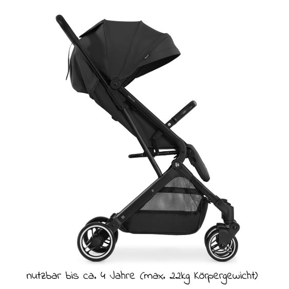 Hauck Reisebuggy & Sportwagen Travel N Care mit Liegefunktion, nur 6,8 kg (bis 22 kg belastbar) - Black