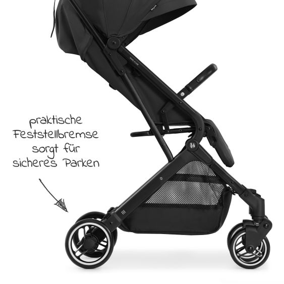 Hauck Reisebuggy & Sportwagen Travel N Care mit Liegefunktion, nur 6,8 kg (bis 22 kg belastbar) - Black