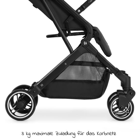 Hauck Reisebuggy & Sportwagen Travel N Care mit Liegefunktion, nur 6,8 kg (bis 22 kg belastbar) - Black