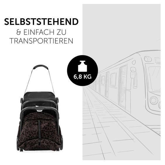 Hauck Reisebuggy & Sportwagen Travel N Care mit Liegefunktion, nur 6,8 kg (bis 22 kg belastbar) - Leo