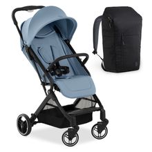 Reisebuggy & Sportwagen Travel N Care Plus inkl. Wickelrucksack Deuter Pack N Walk - Dusty Blue