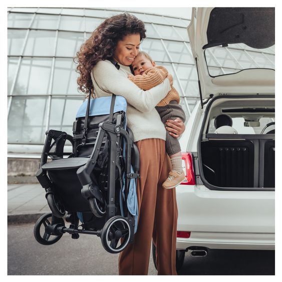 Hauck Reisebuggy & Sportwagen Travel N Care Plus inkl. Wickelrucksack Deuter Pack N Walk - Dusty Blue