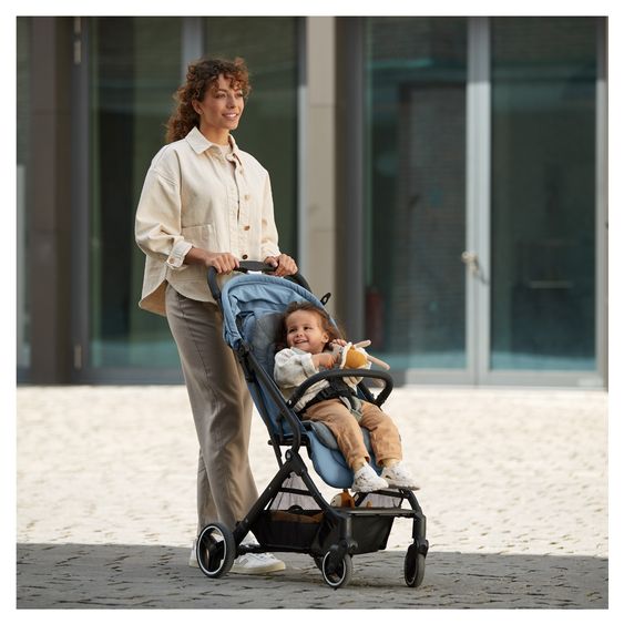 Hauck Reisebuggy & Sportwagen Travel N Care Plus inkl. Wickelrucksack Deuter Pack N Walk - Dusty Blue